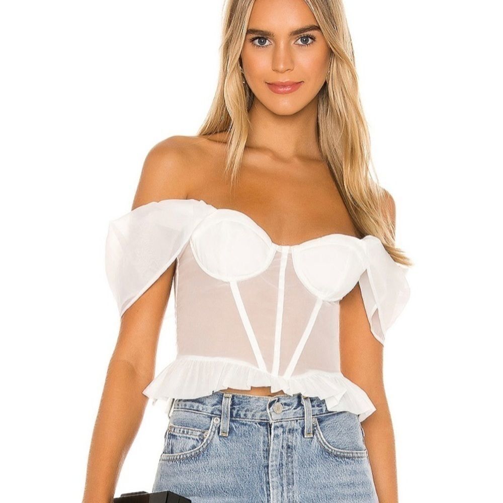 NBD | Nico Bustier Off Shoulder Sheer Top
